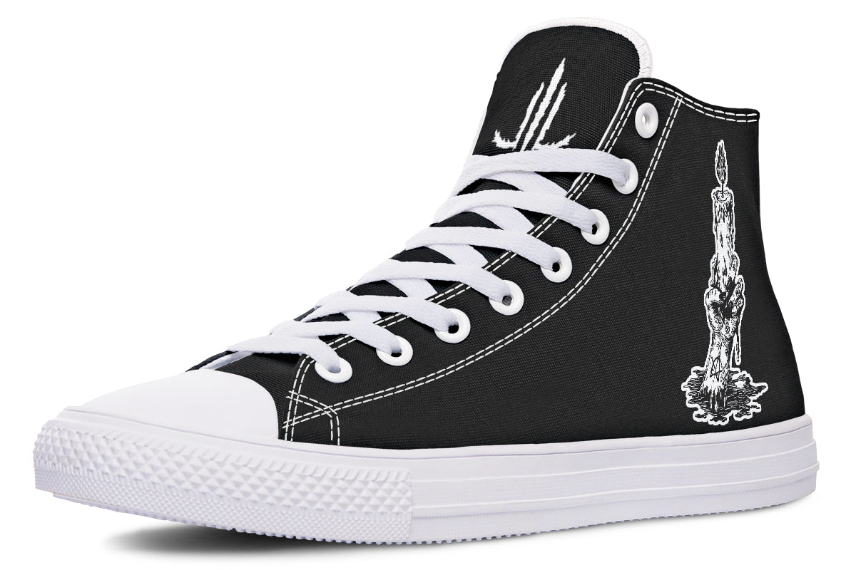 Candle Of Devotion High Tops - Last Light Apparel