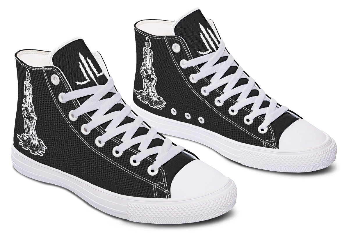 Candle Of Devotion High Tops - Last Light Apparel