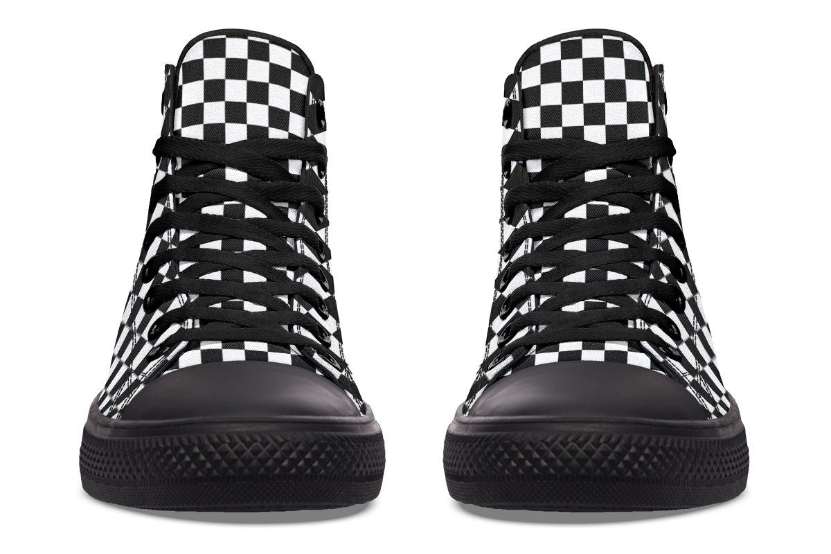 Cat Demon Checkered High Tops