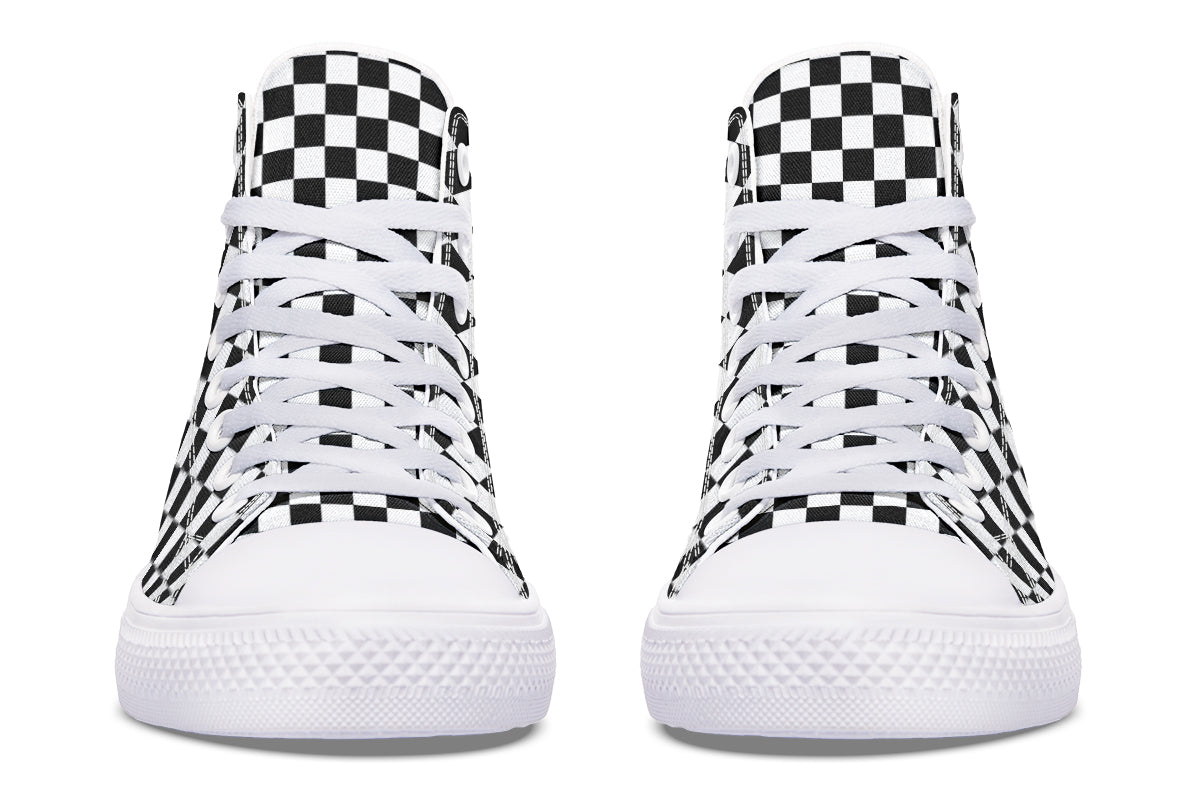 Cat Demon Checkered High Tops