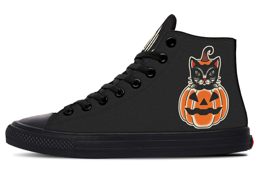 Pumpkin Cat High Tops