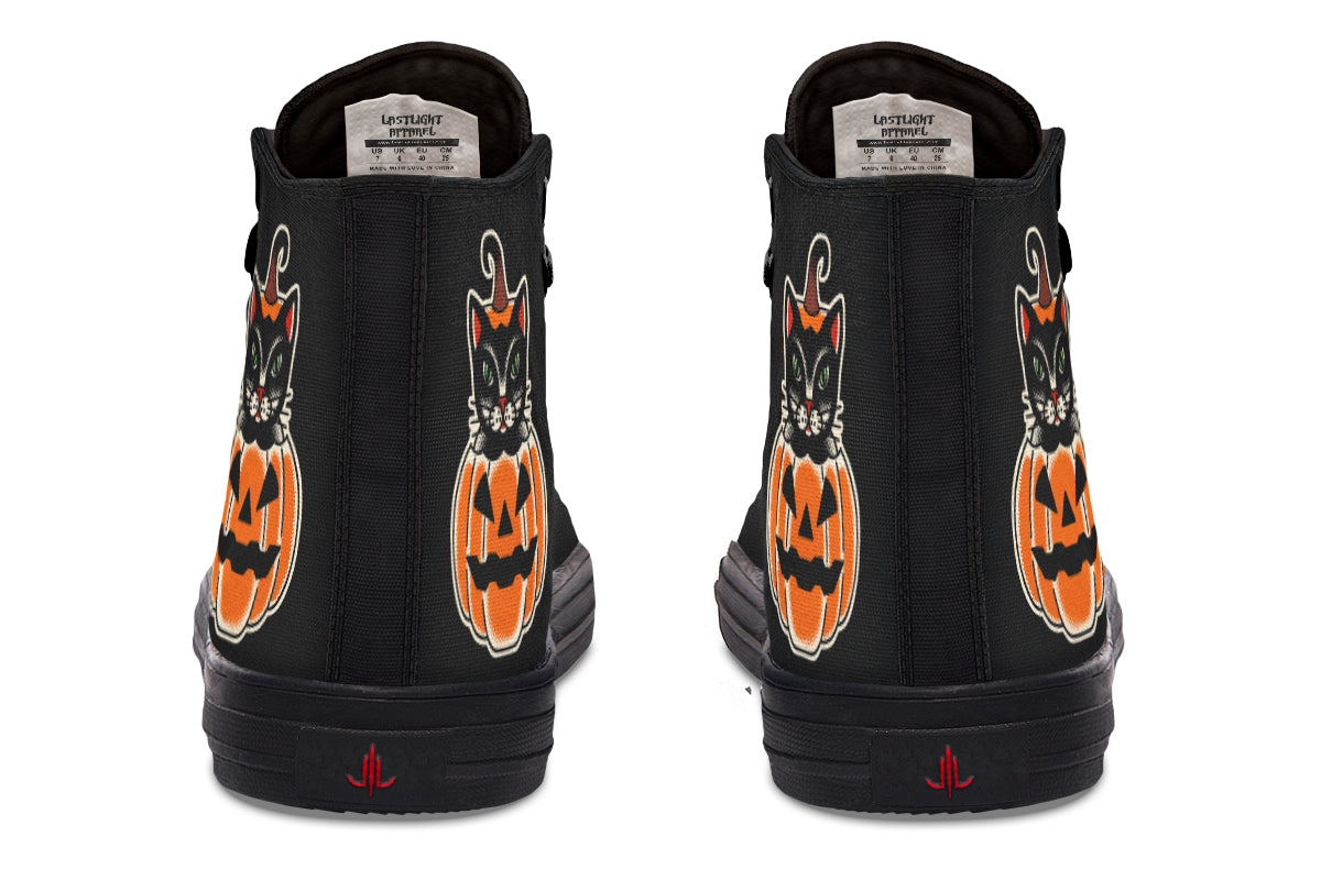 Pumpkin Cat High Tops