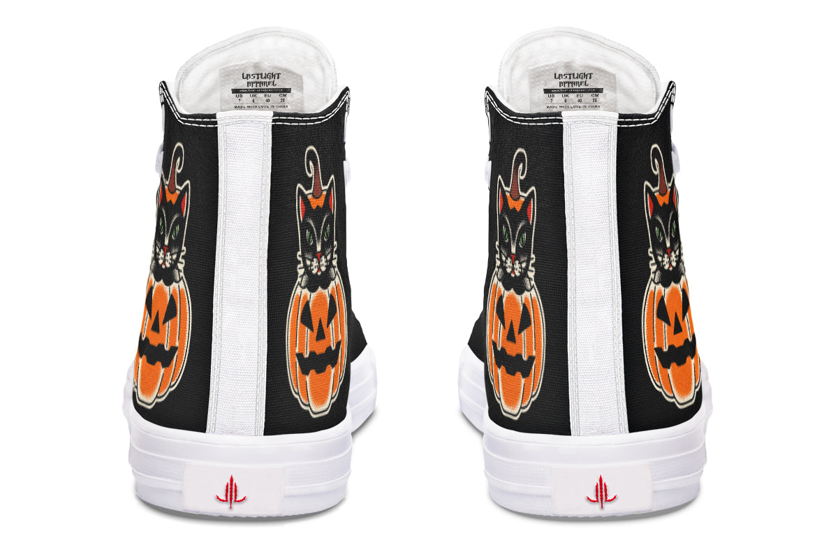 Pumpkin Cat High Tops