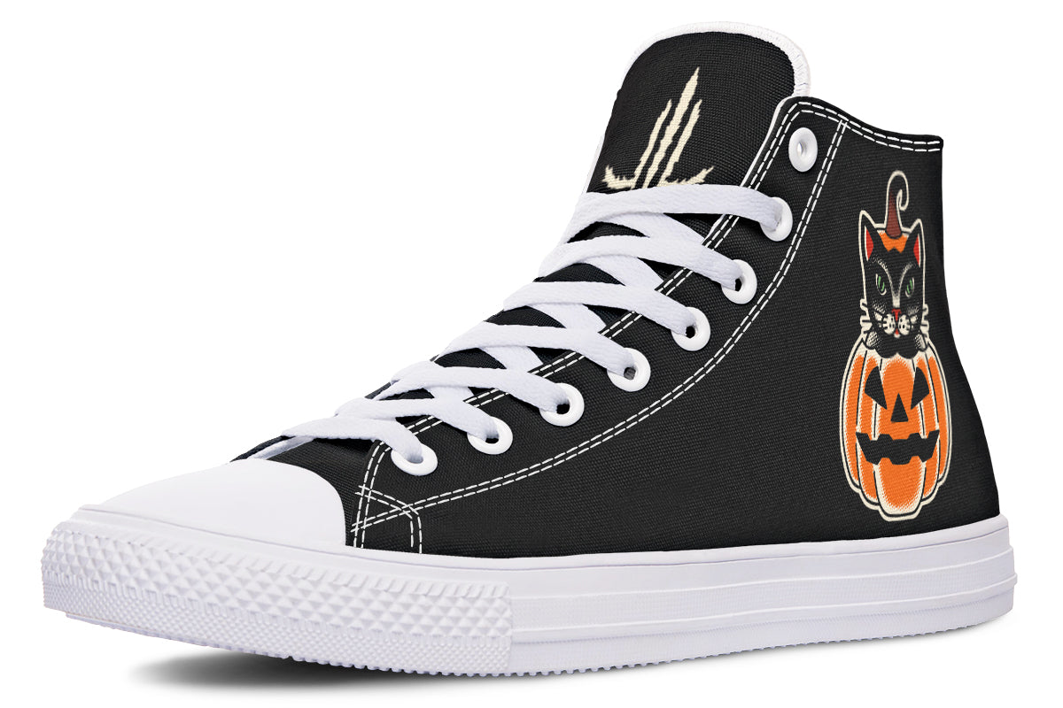 Pumpkin Cat High Tops