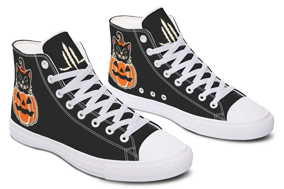 Pumpkin Cat High Tops