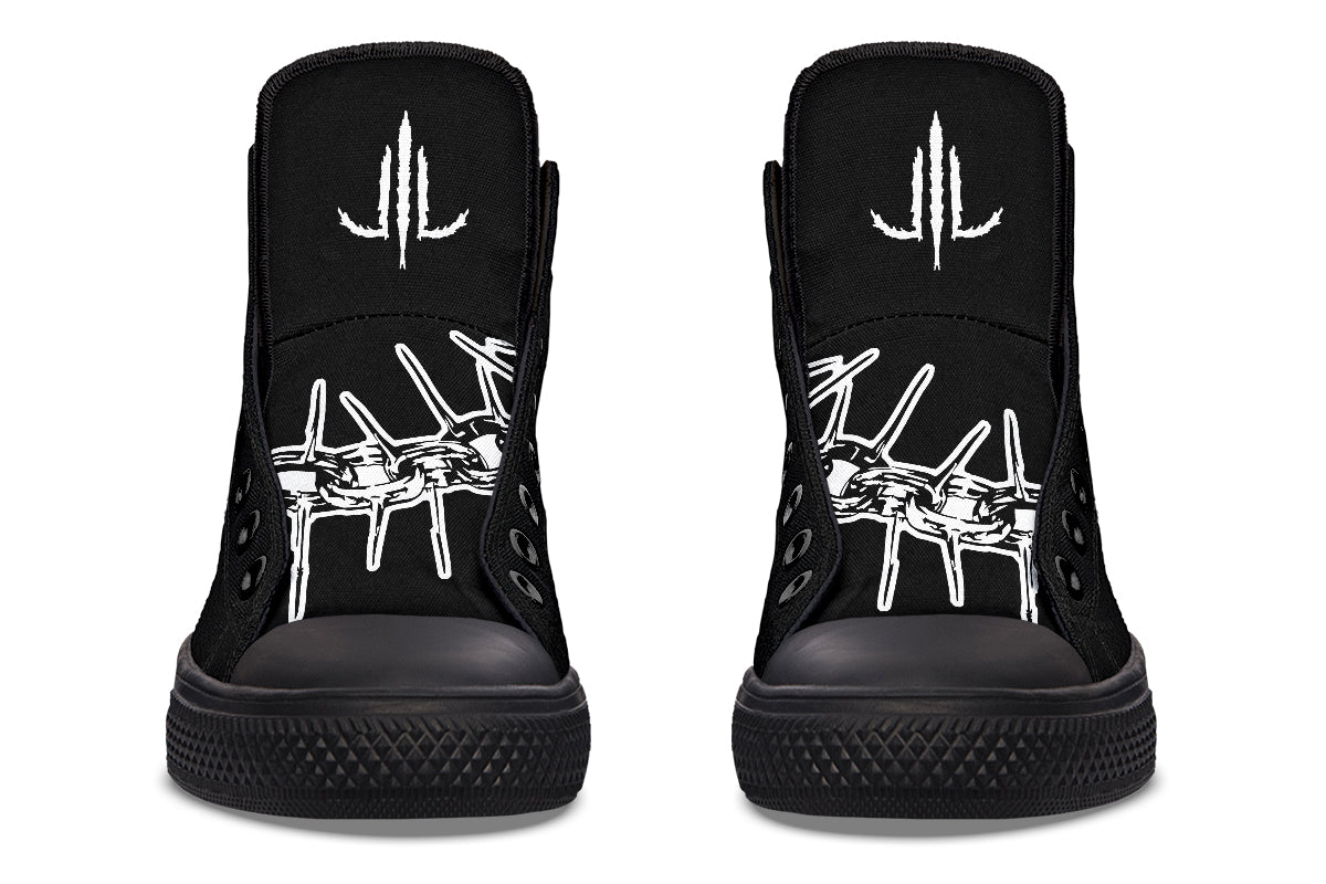 Chained Bats High Tops - Last Light Apparel