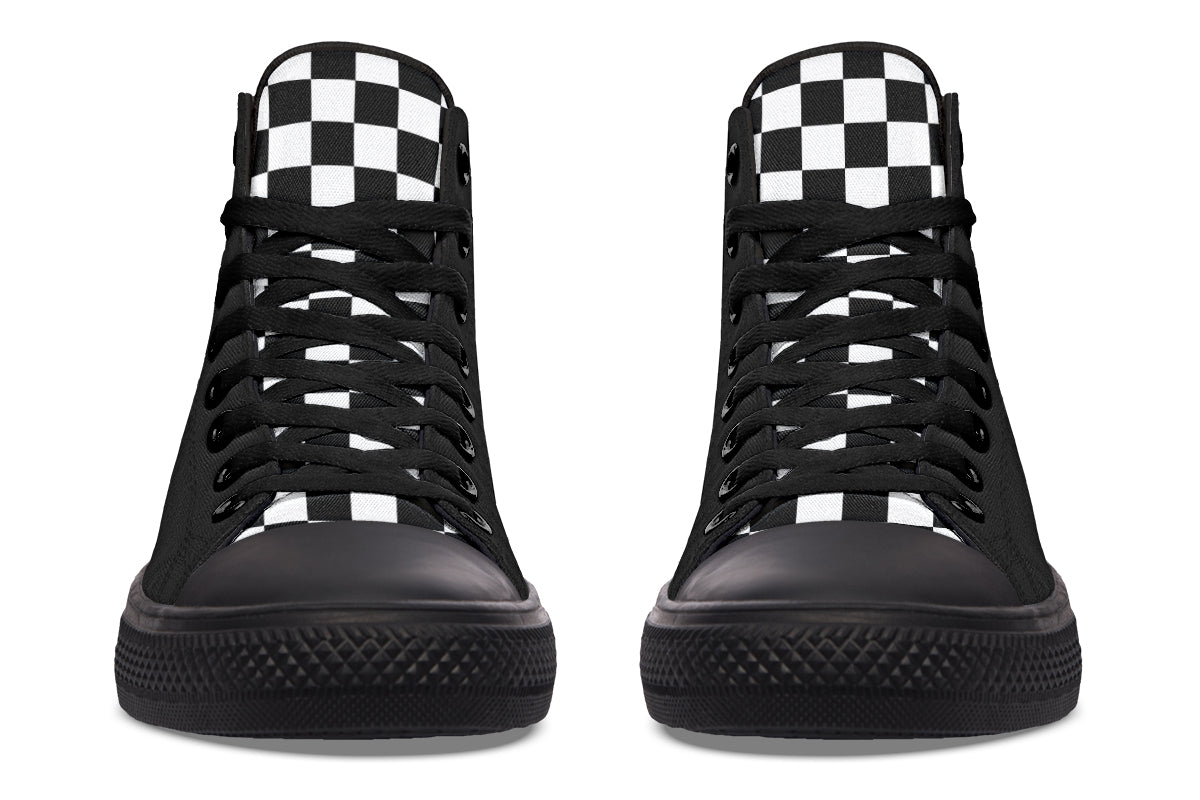 Checkered Death Moth High Tops