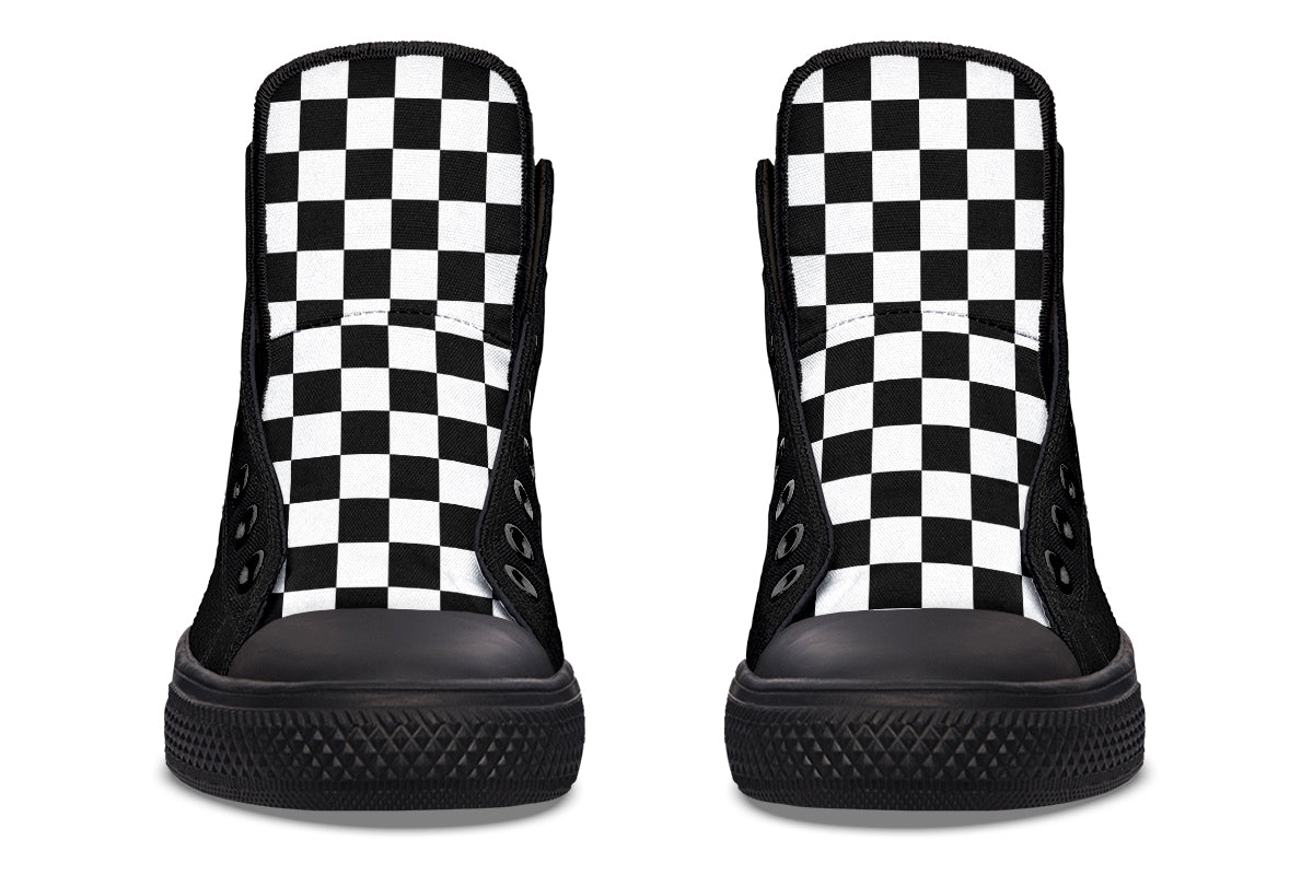 Checkered Death Moth High Tops