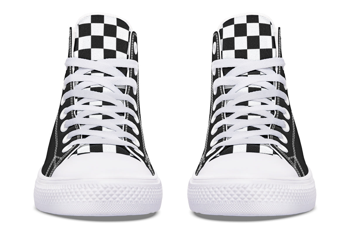 Checkered Death Moth High Tops