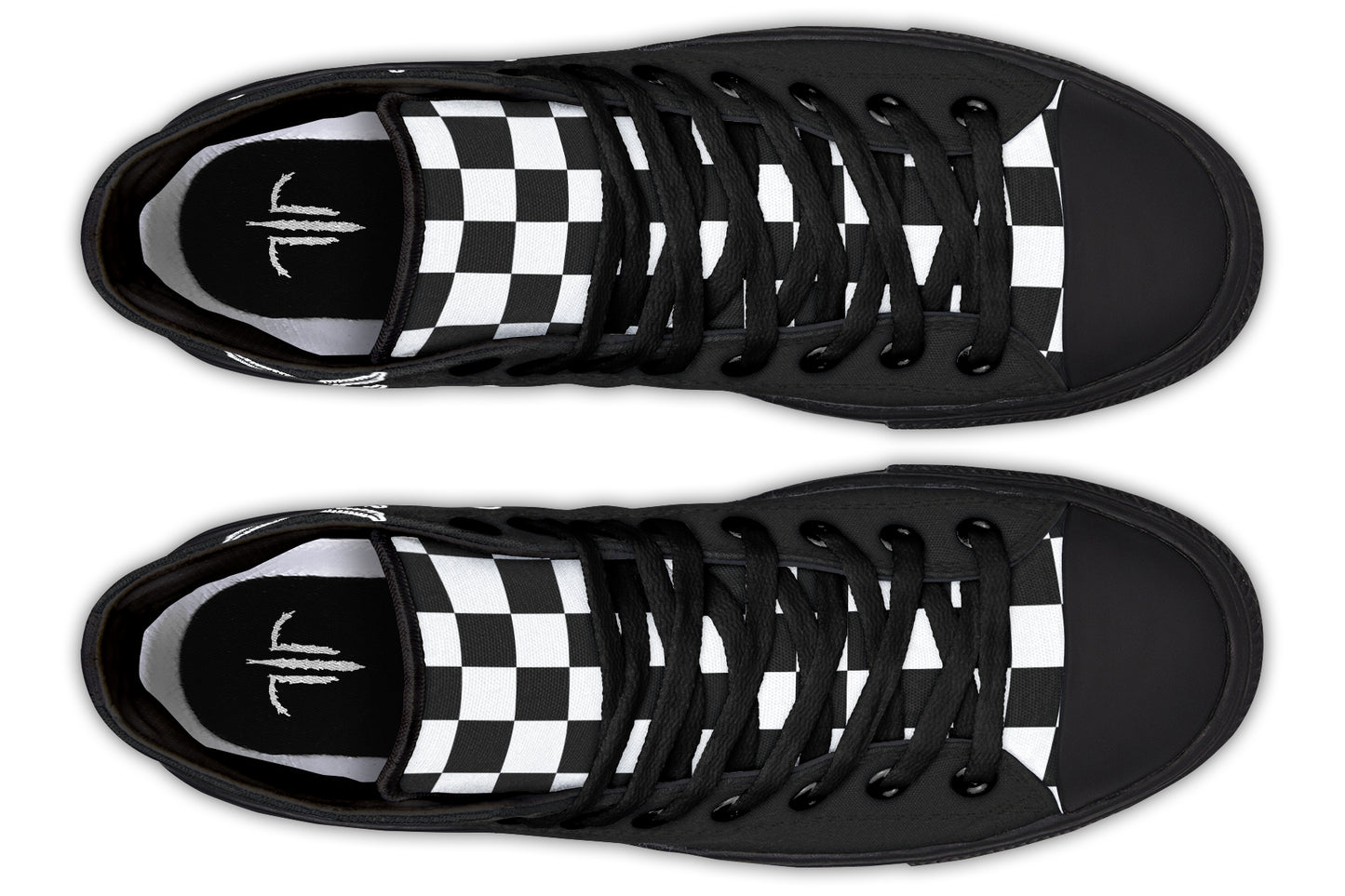 Checkered Death Moth High Tops