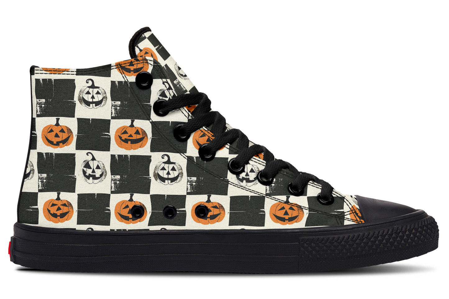 Checkered Pumpkins High Tops