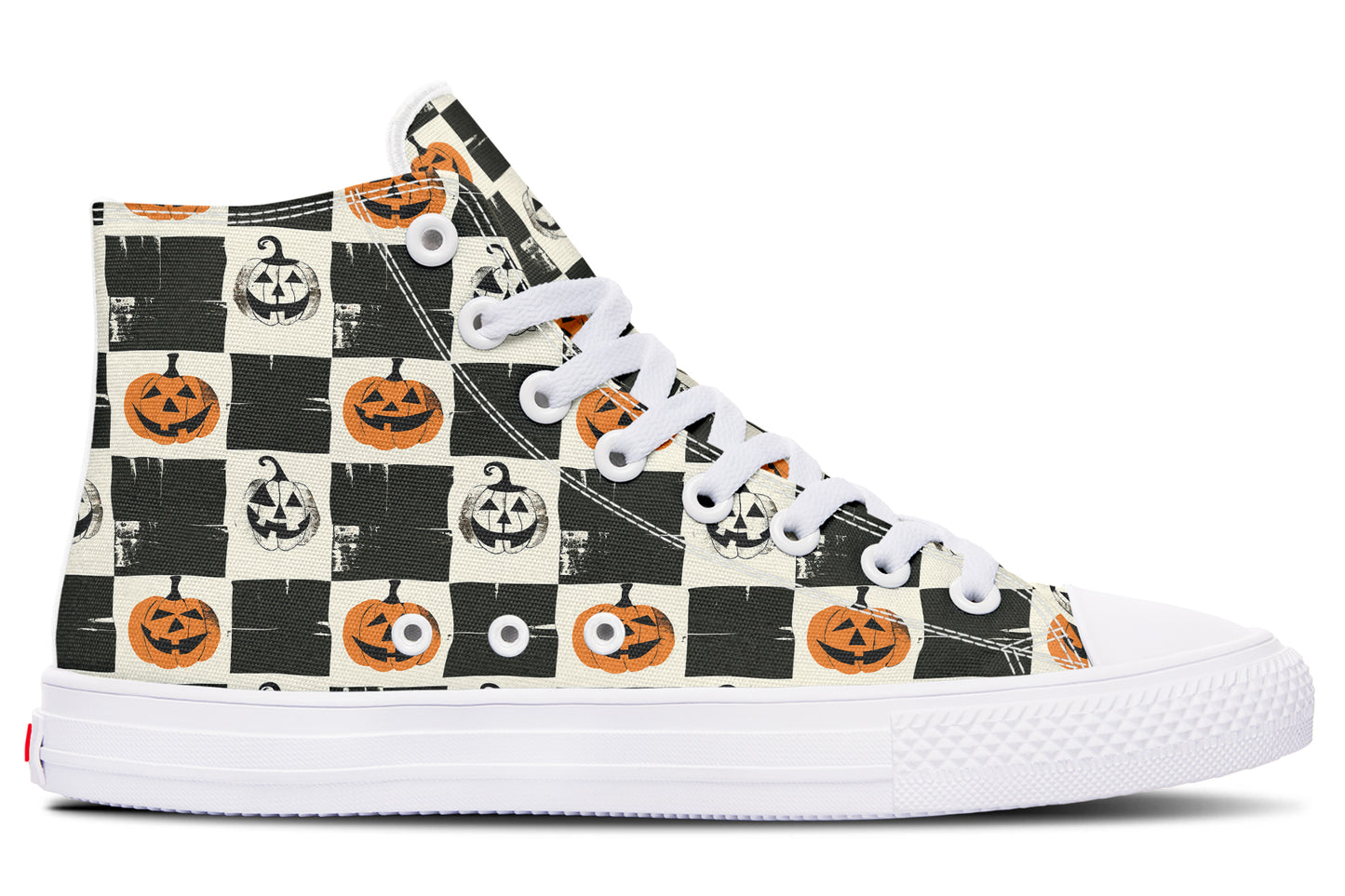 Checkered Pumpkins High Tops