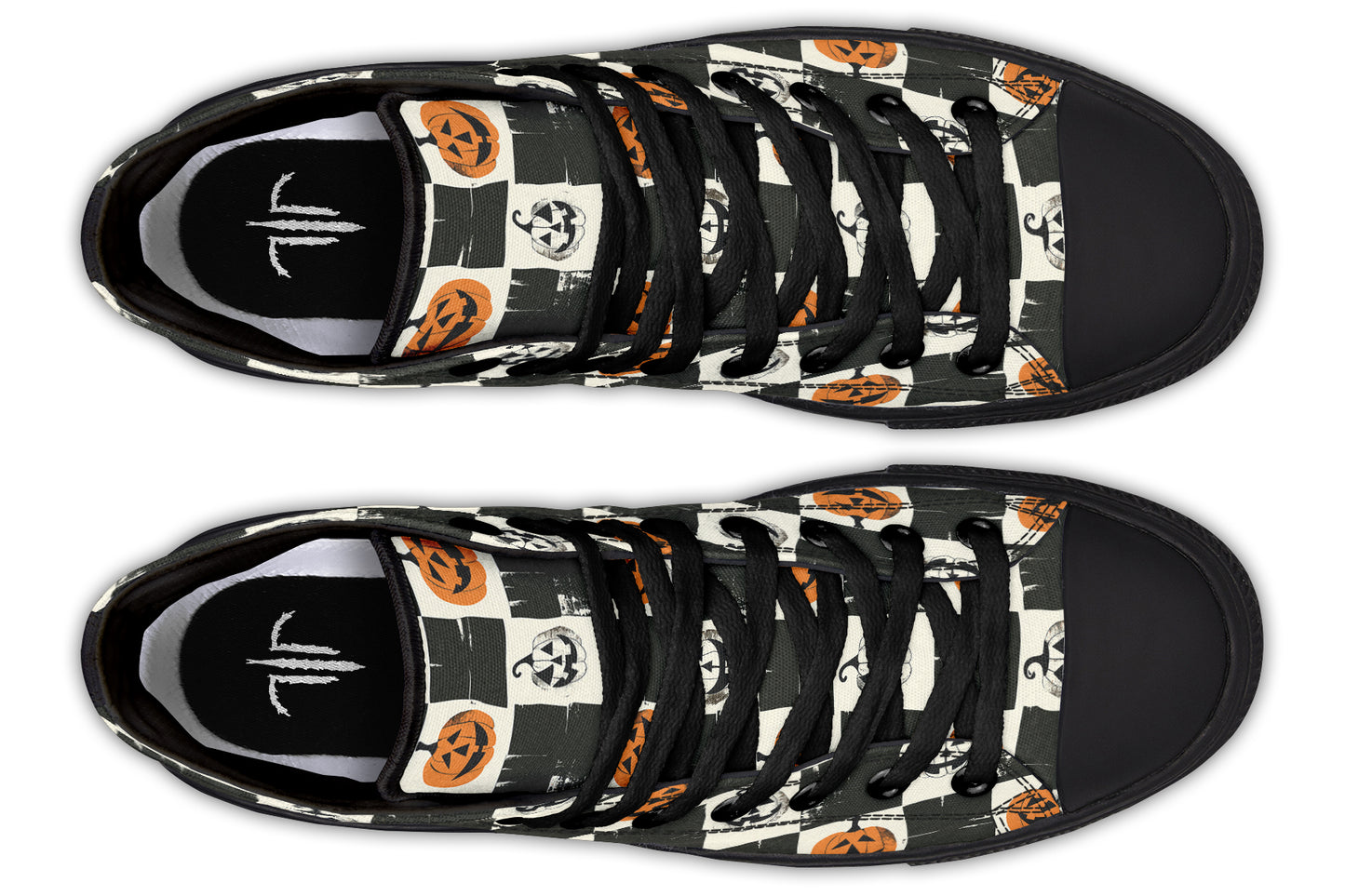 Checkered Pumpkins High Tops