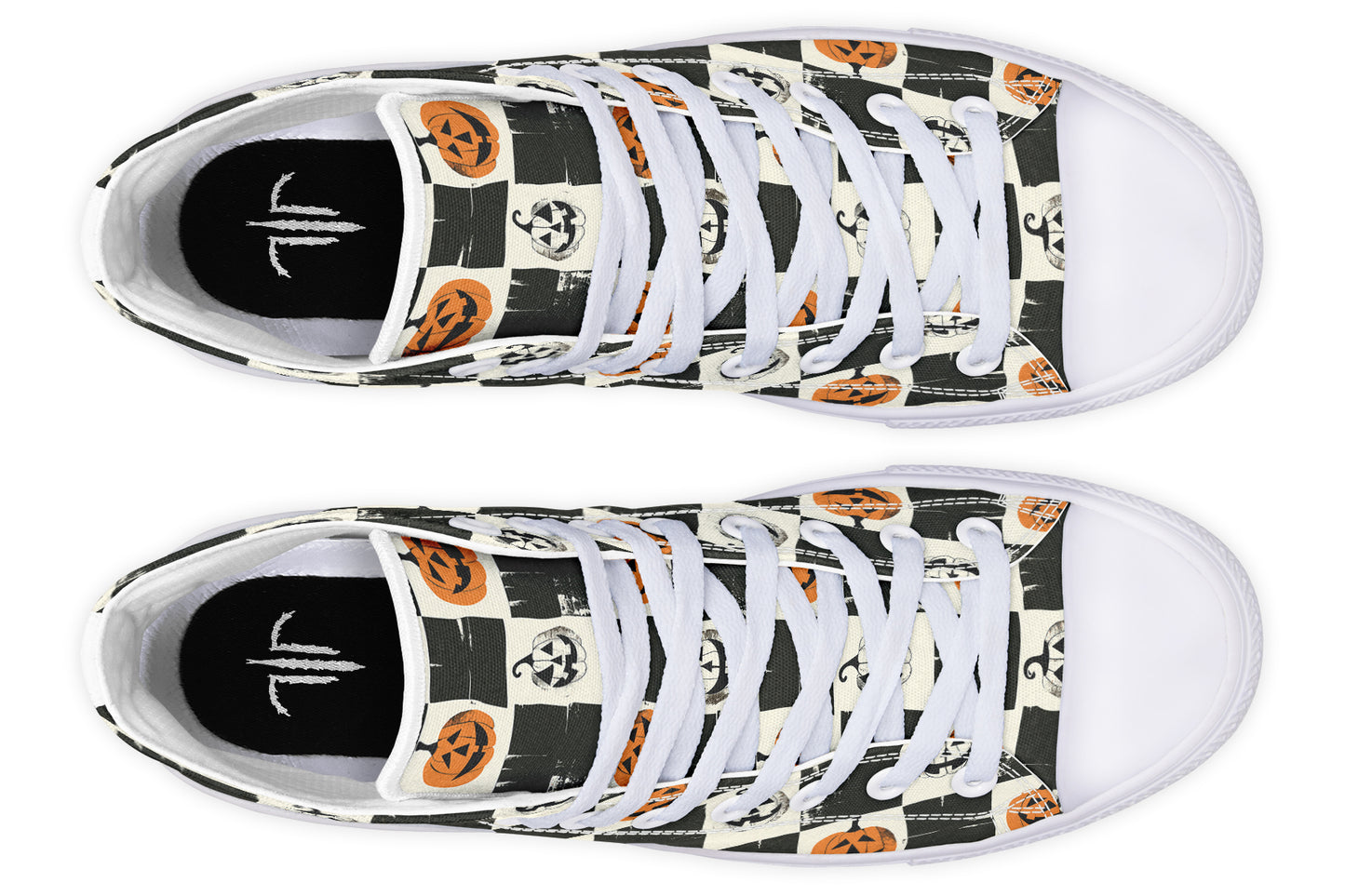Checkered Pumpkins High Tops