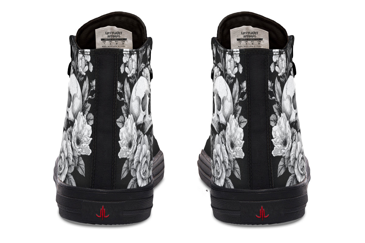 Flowering Skull High Tops