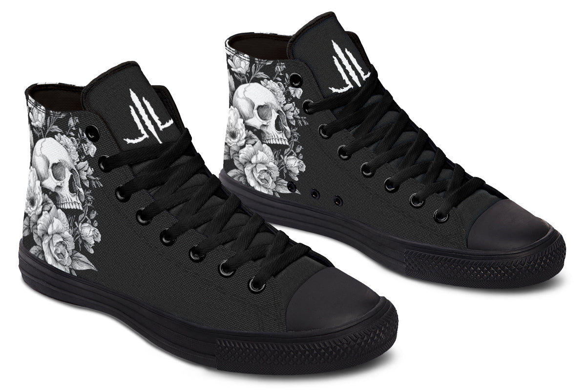 Flowering Skull High Tops