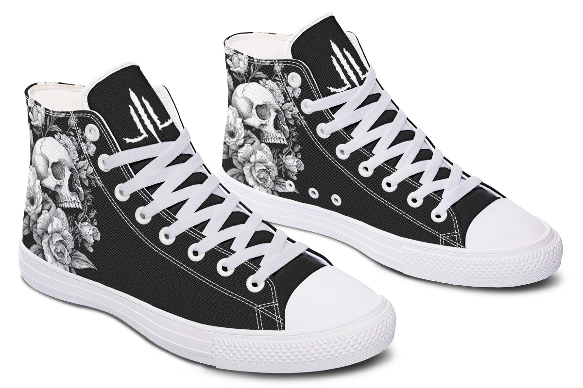 Flowering Skull High Tops