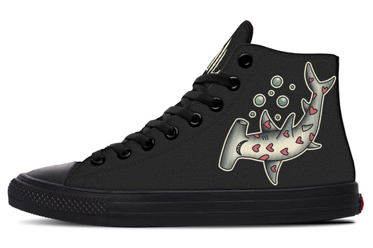 Hammerhead Hearts High Tops