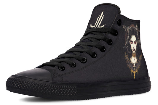 Neo Traditional Vampire Girl High Tops