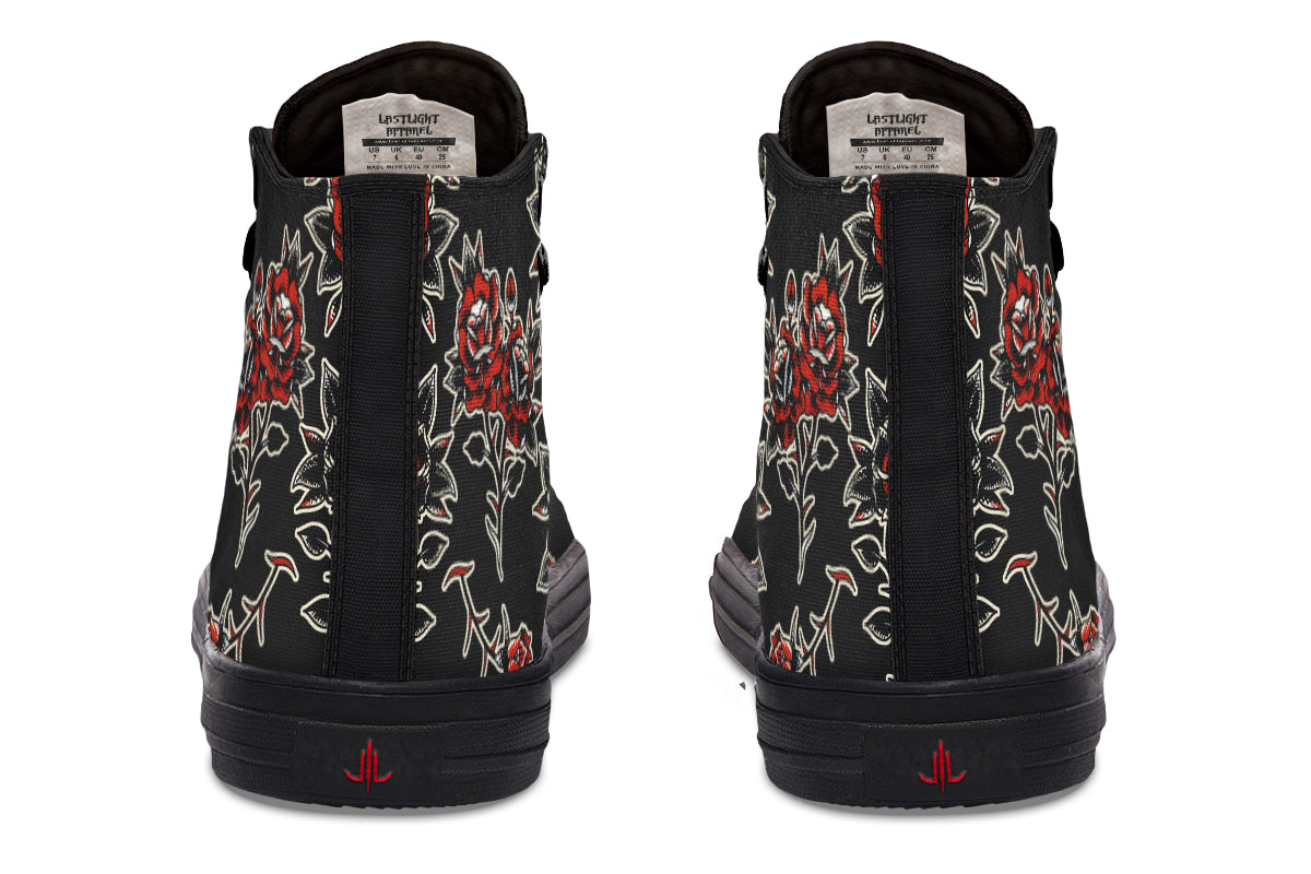 Rose Pattern High Tops