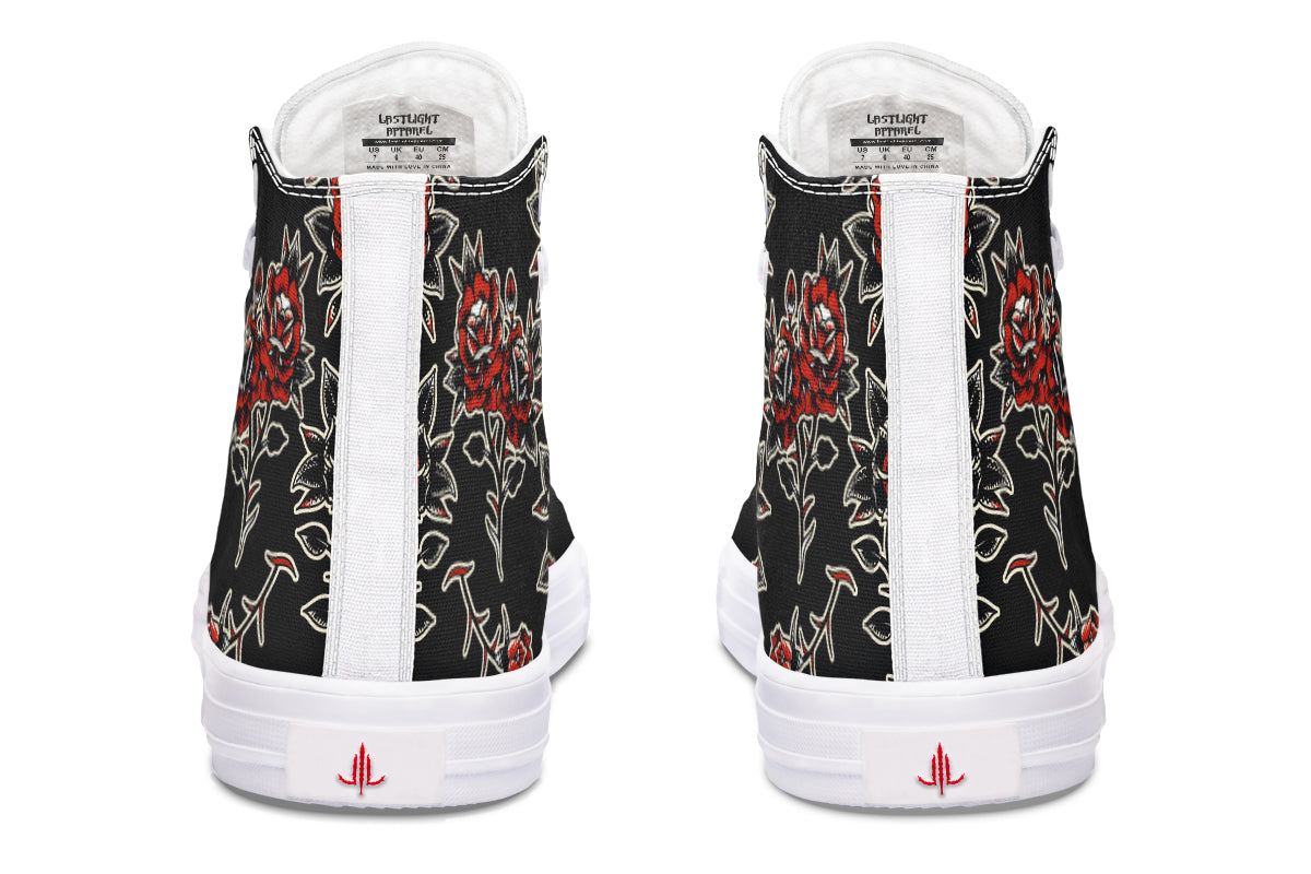 Rose Pattern High Tops