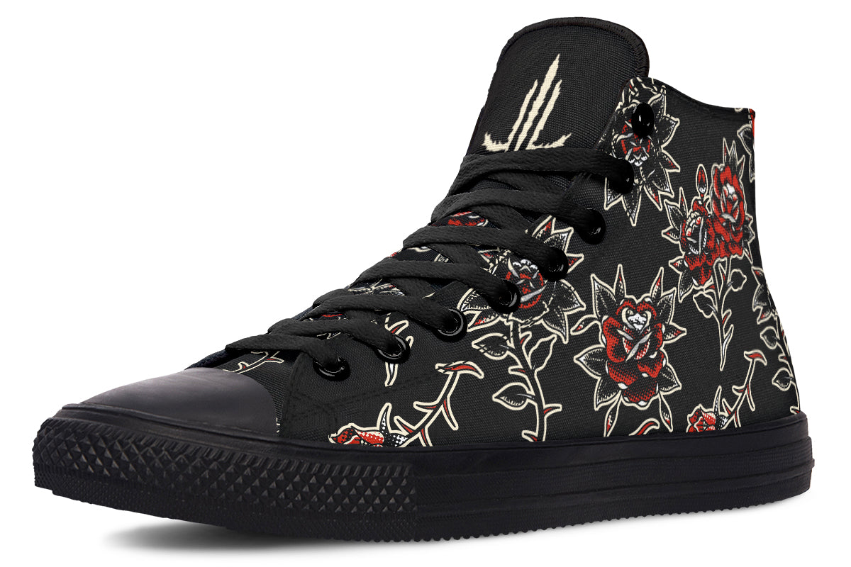 Rose Pattern High Tops