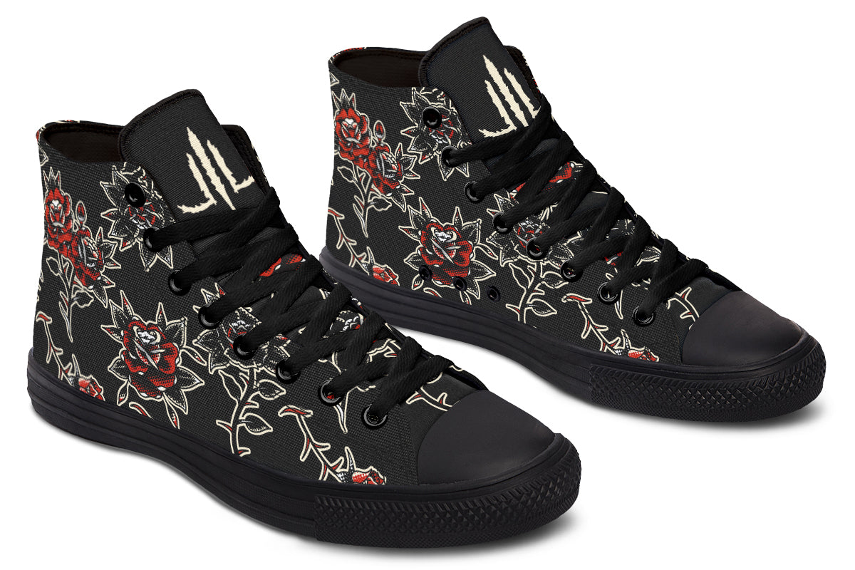 Rose Pattern High Tops