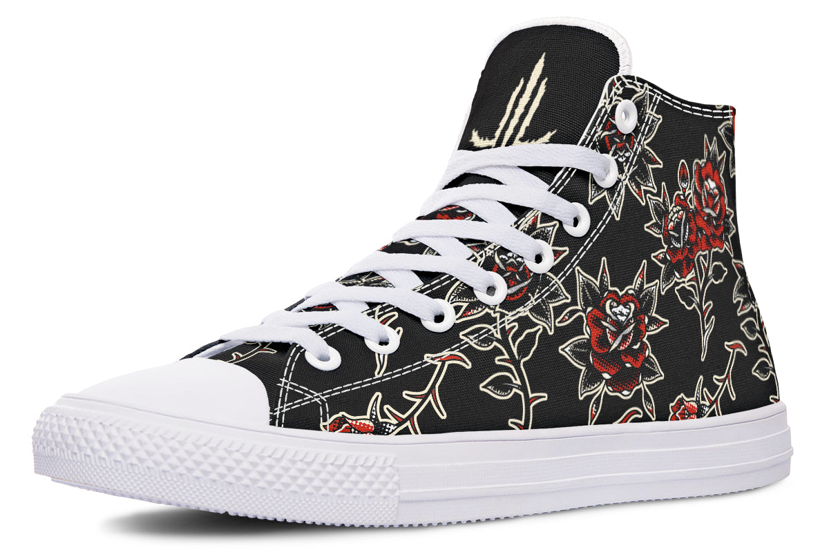 Rose Pattern High Tops