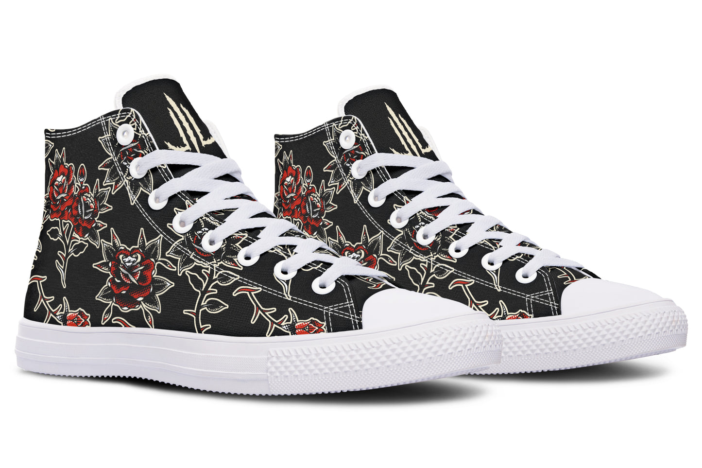 Rose Pattern High Tops