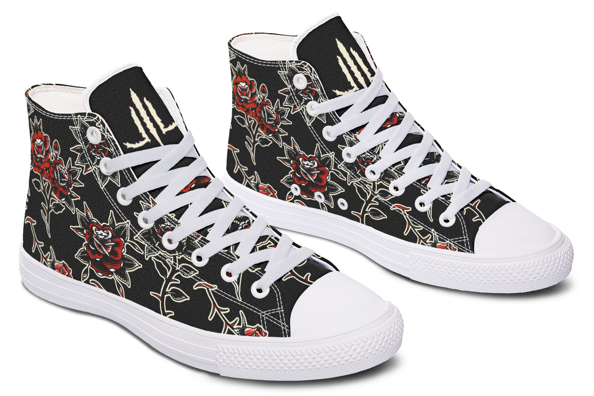 Rose Pattern High Tops