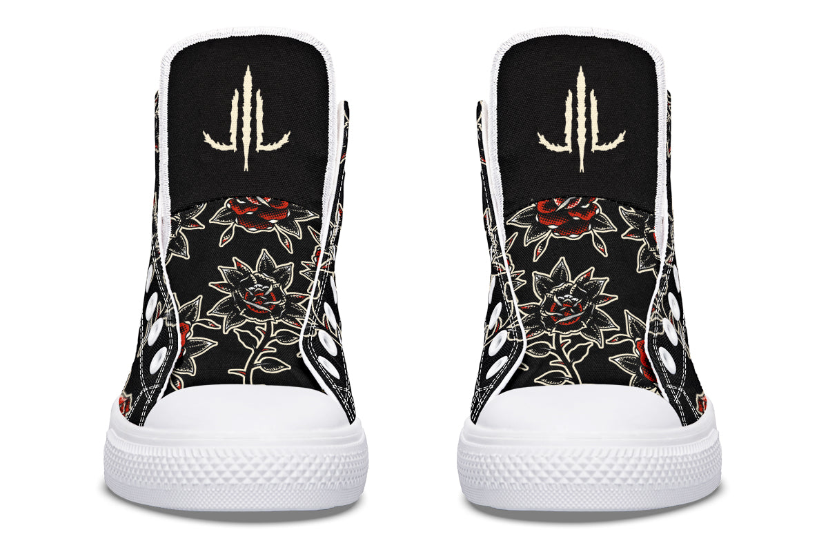 Rose Pattern High Tops