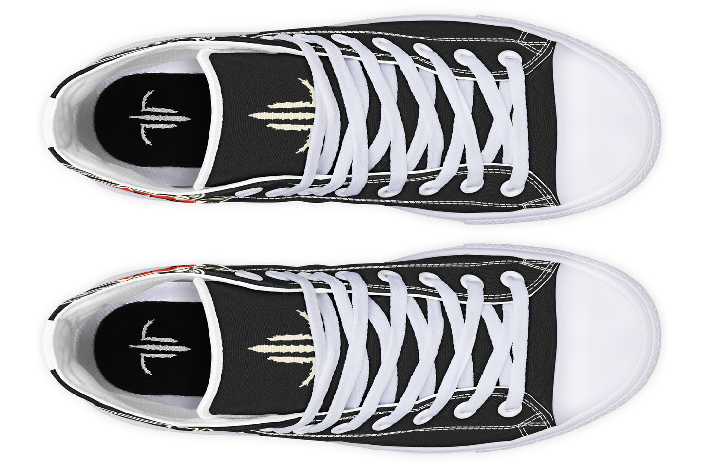 Red Rose Scythe Skull High Tops