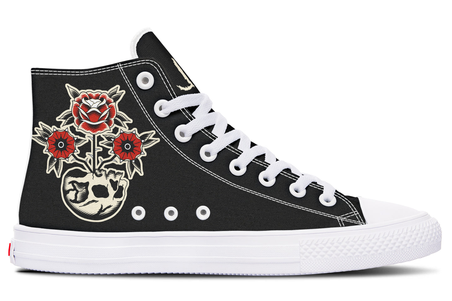 Skull Flowers High Tops