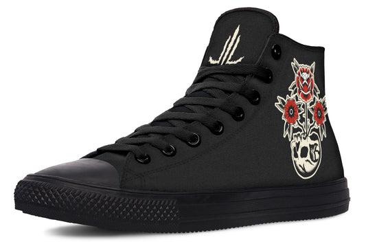 Skull Flowers High Tops