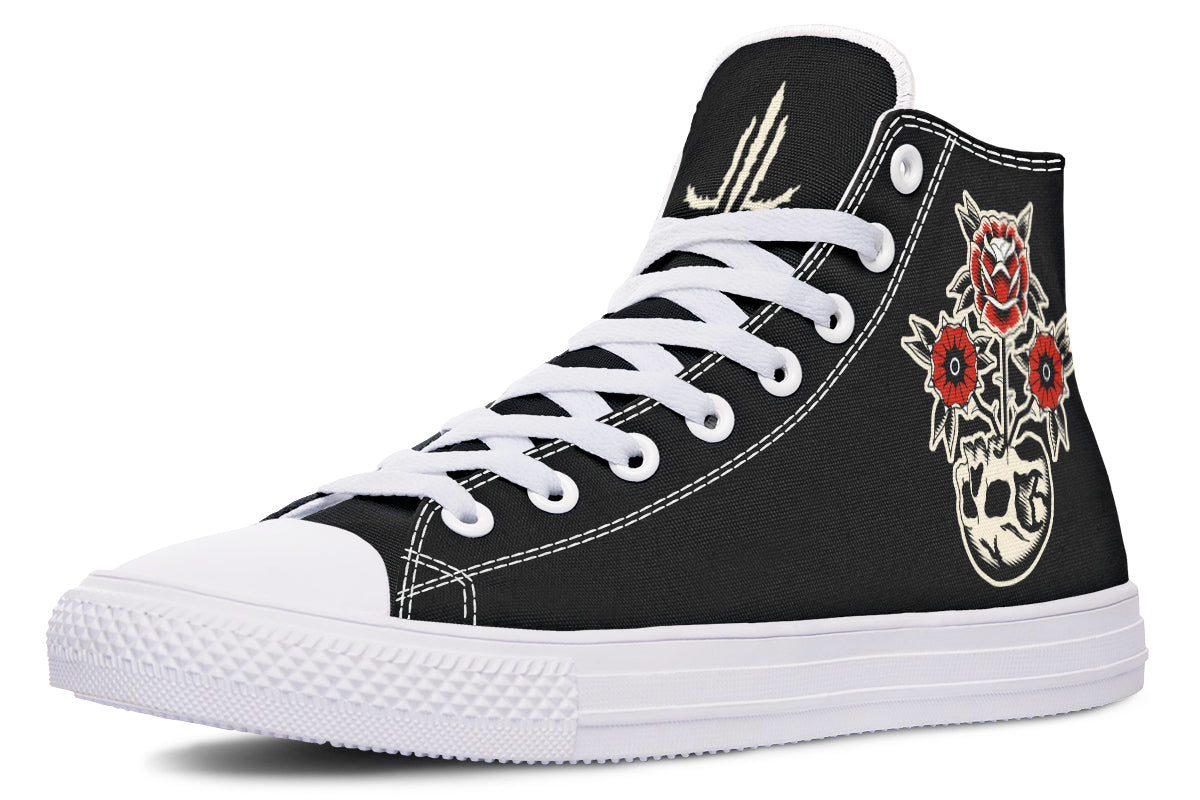 Skull Flowers High Tops