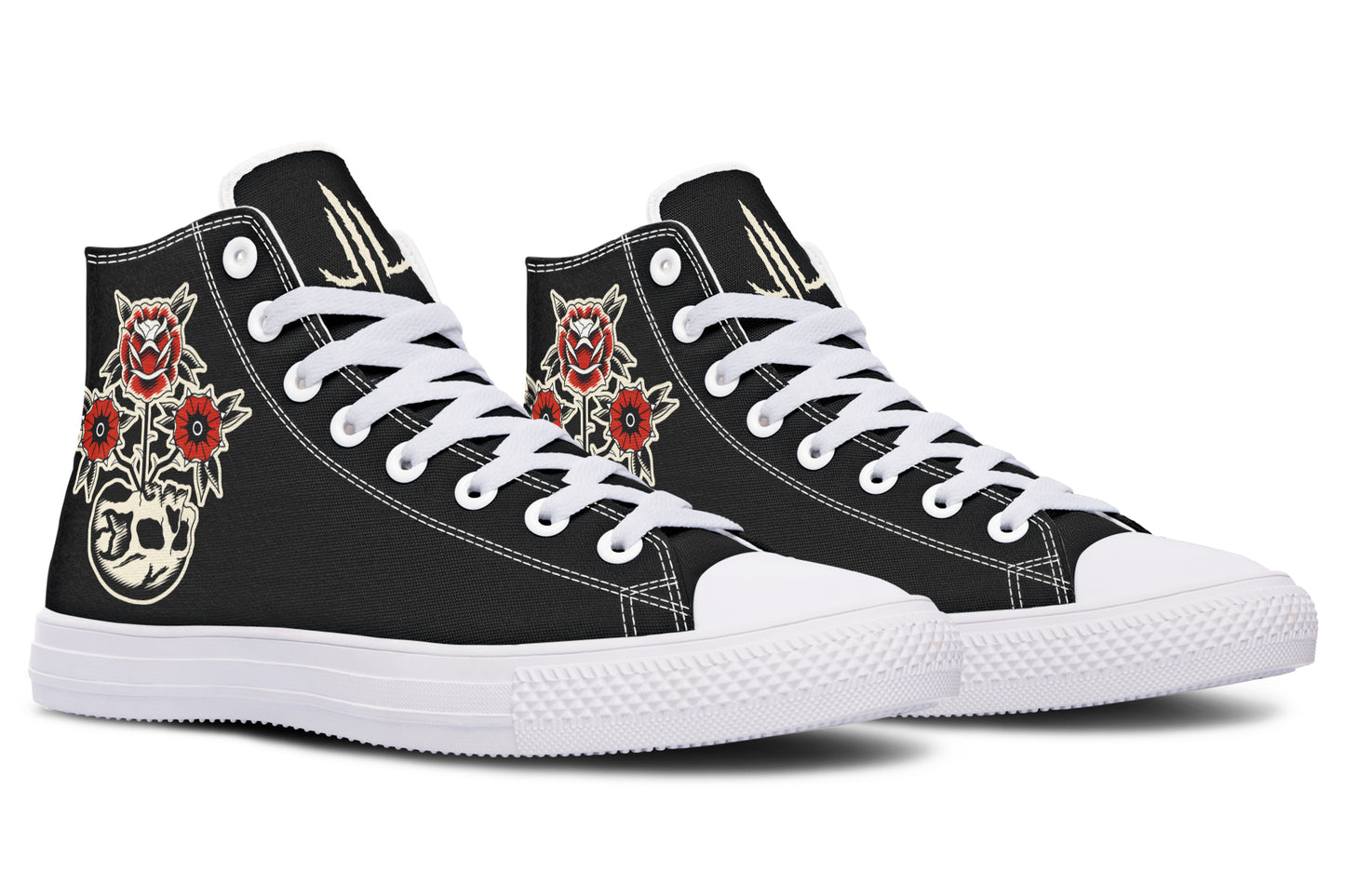 Skull Flowers High Tops