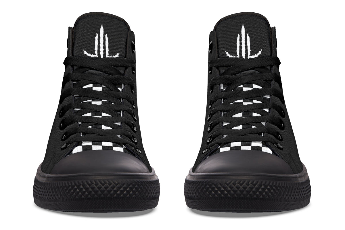 Traditional Checkered Bats Hightops