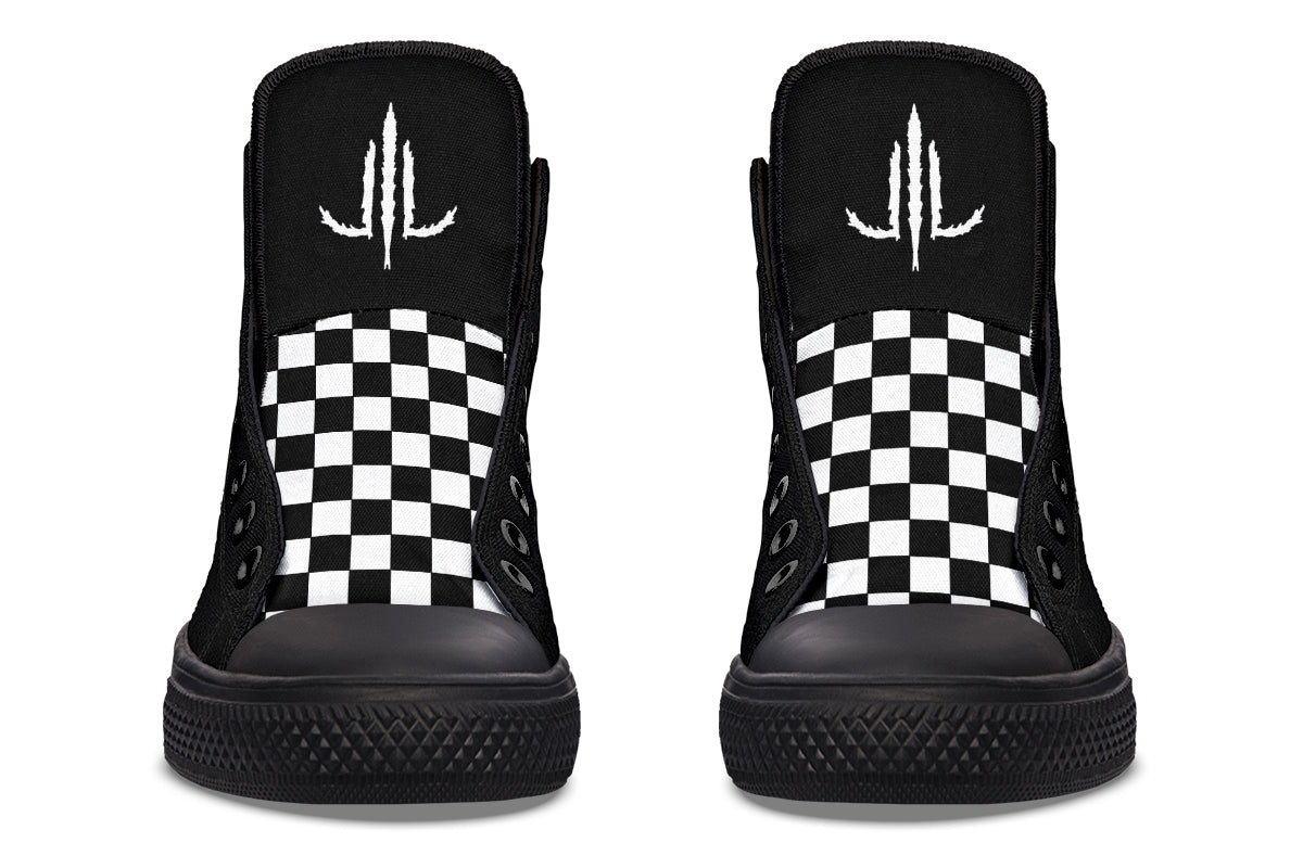 Traditional Checkered Bats Hightops