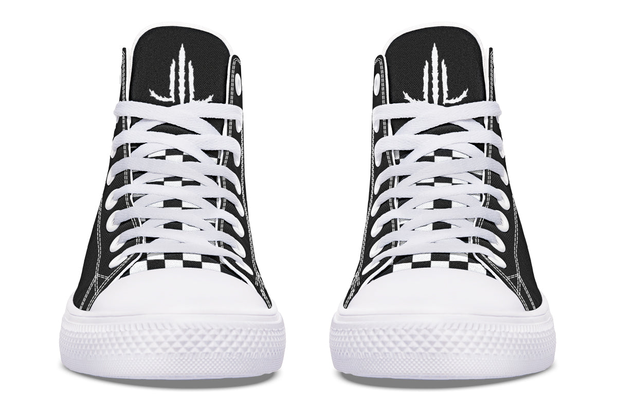 Traditional Checkered Bats Hightops