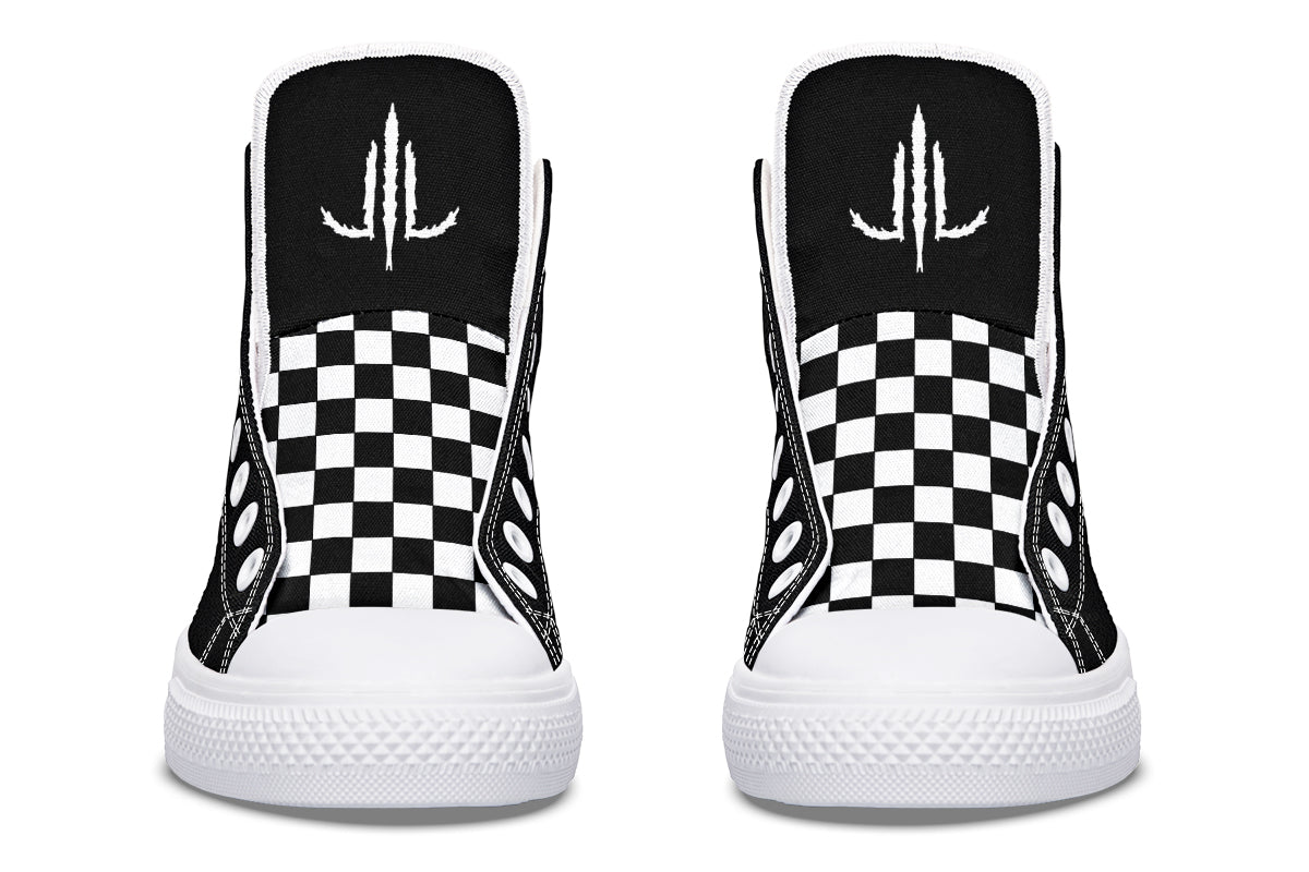 Traditional Checkered Bats Hightops