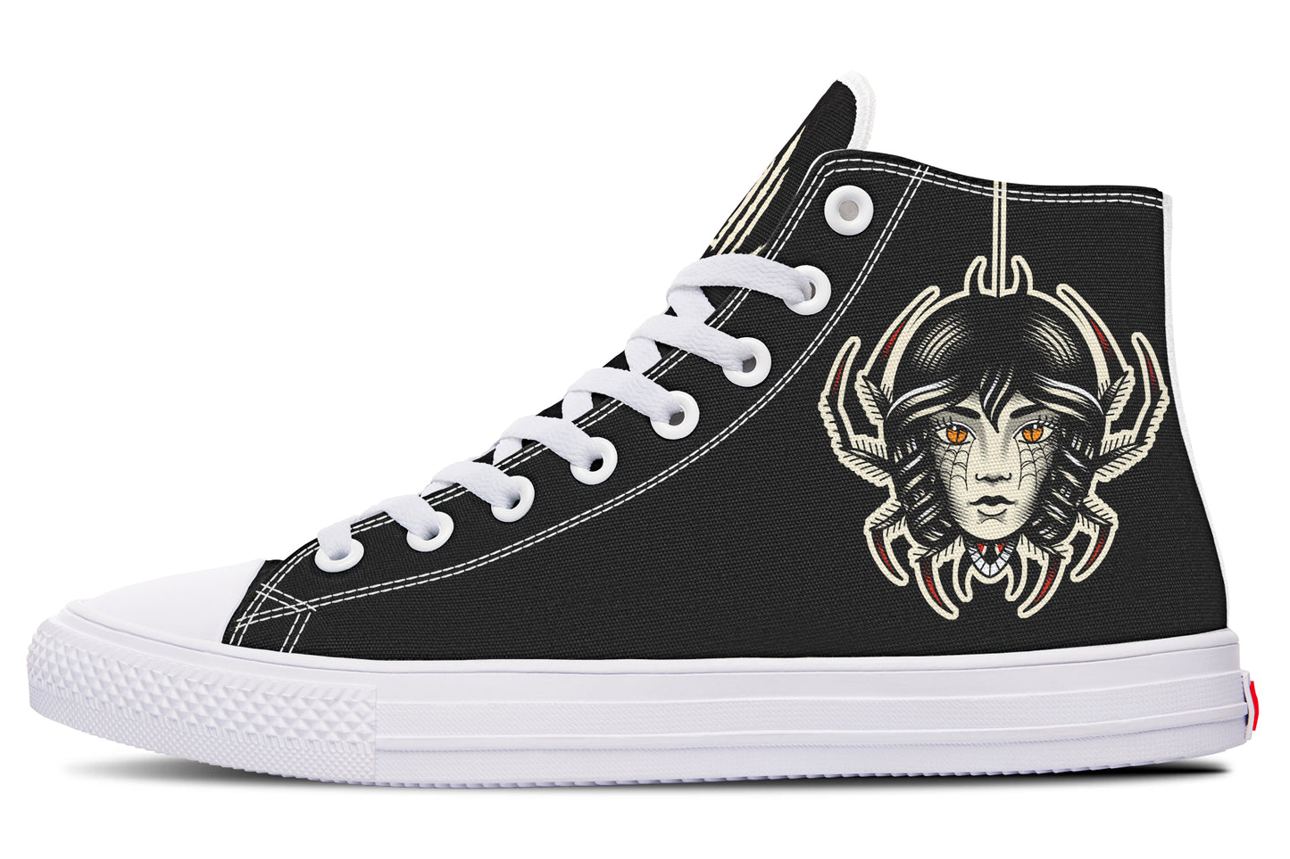 Traditional Spider Girl Head High Tops