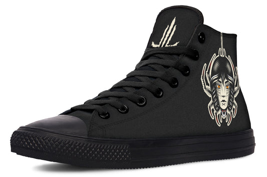 Traditional Spider Girl Head High Tops