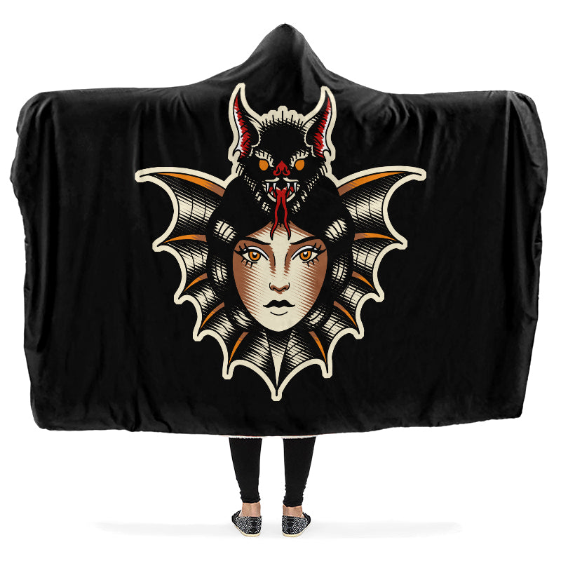 Bat Lady Hooded Blankets