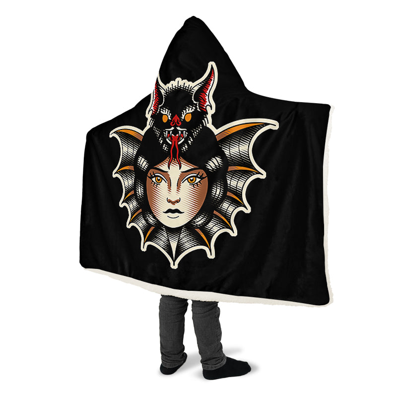 Bat Lady Hooded Blankets