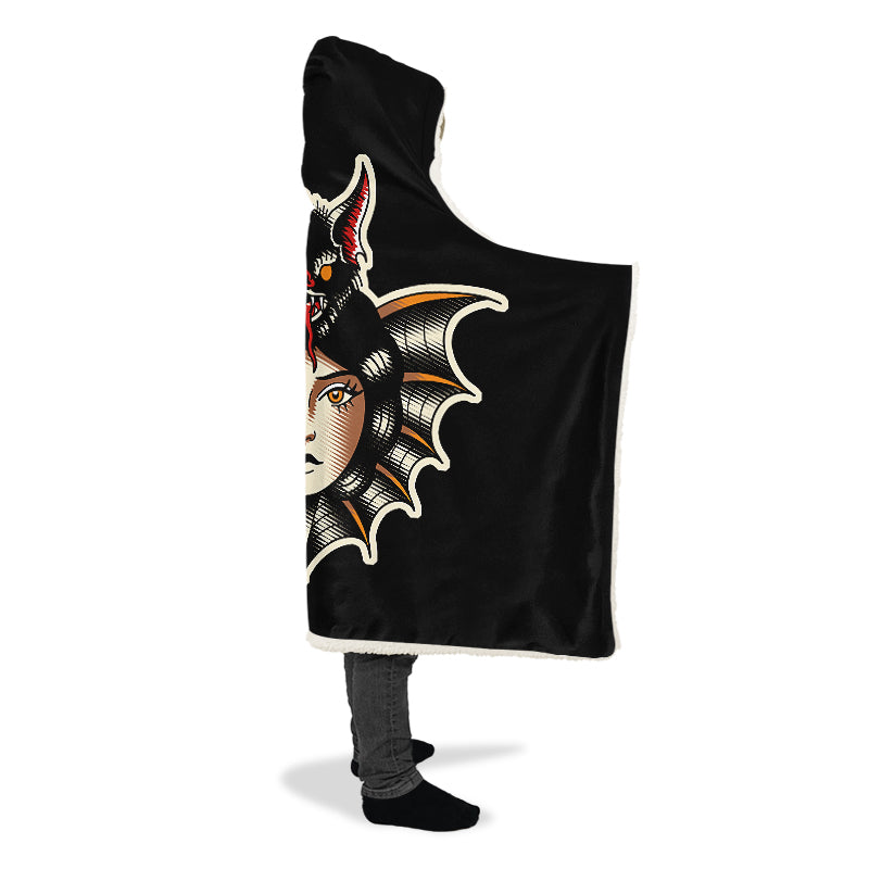 Bat Lady Hooded Blankets