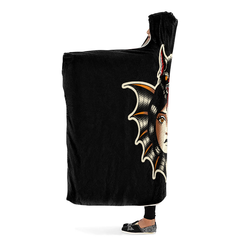 Bat Lady Hooded Blankets