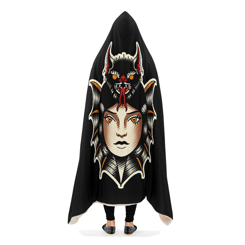 Bat Lady Hooded Blankets