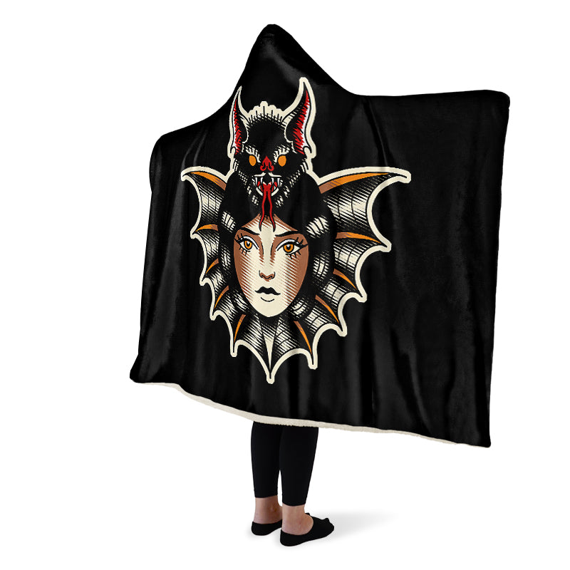 Bat Lady Hooded Blankets