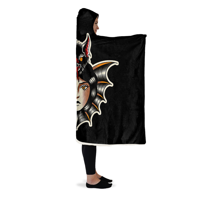 Bat Lady Hooded Blankets