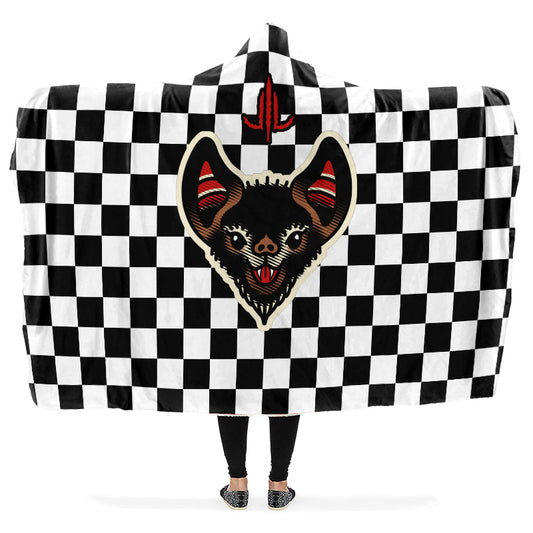 Checkered Bats V2 Hooded Blanket